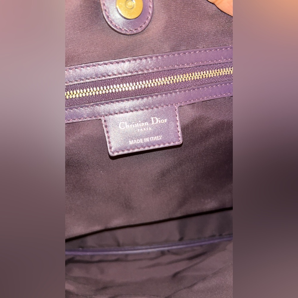 Christian Dior Cannage Purple Quilted Tote Bag - Picture 11 of 12